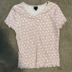 Purple floral tee